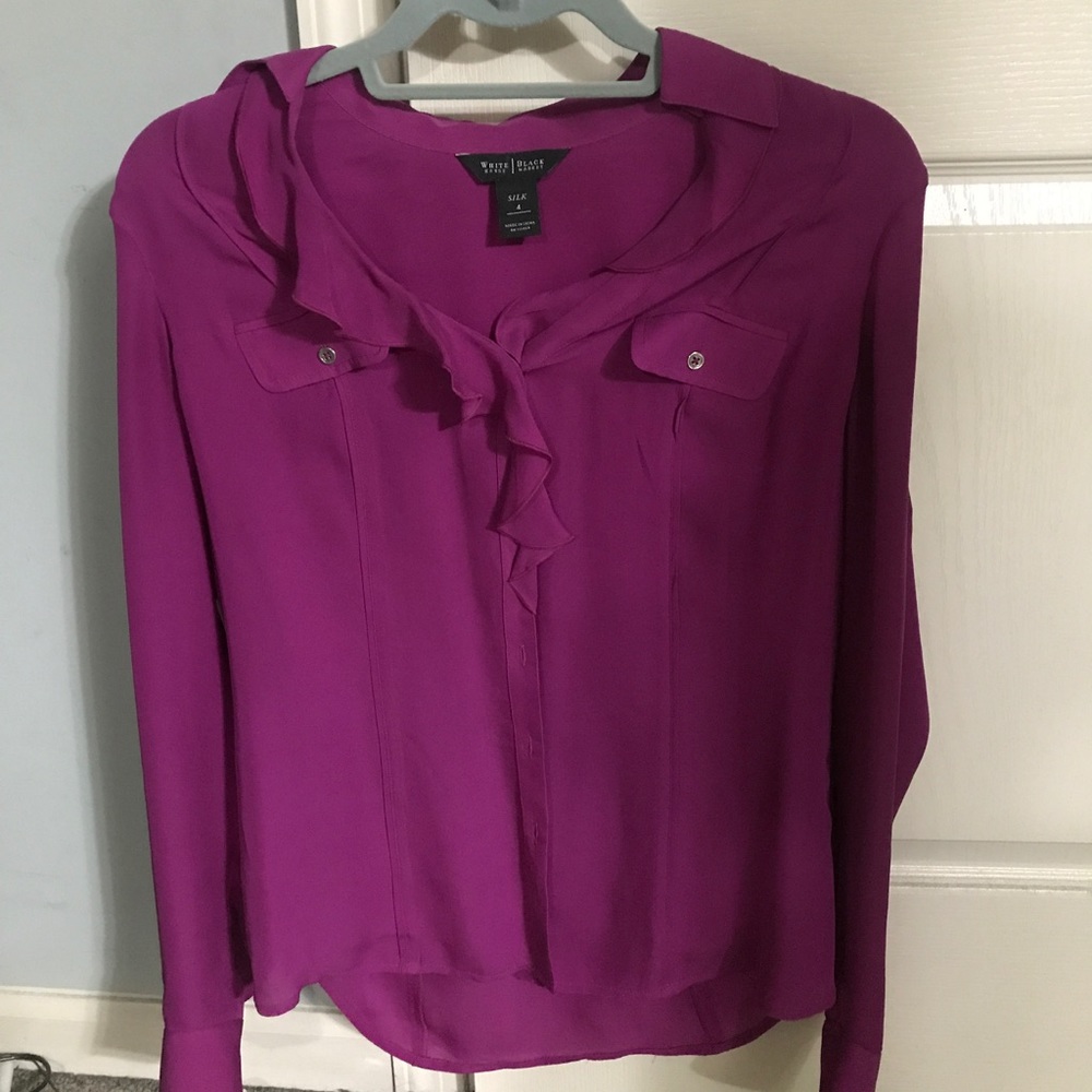 Silk button down shirt
